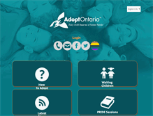 Tablet Screenshot of adoptontario.ca